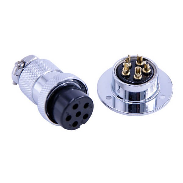 Elecbee 10sets GX25 Aviation  connector  Male and Female (one Pair) 5pin StraightFlange Solder Type  connector