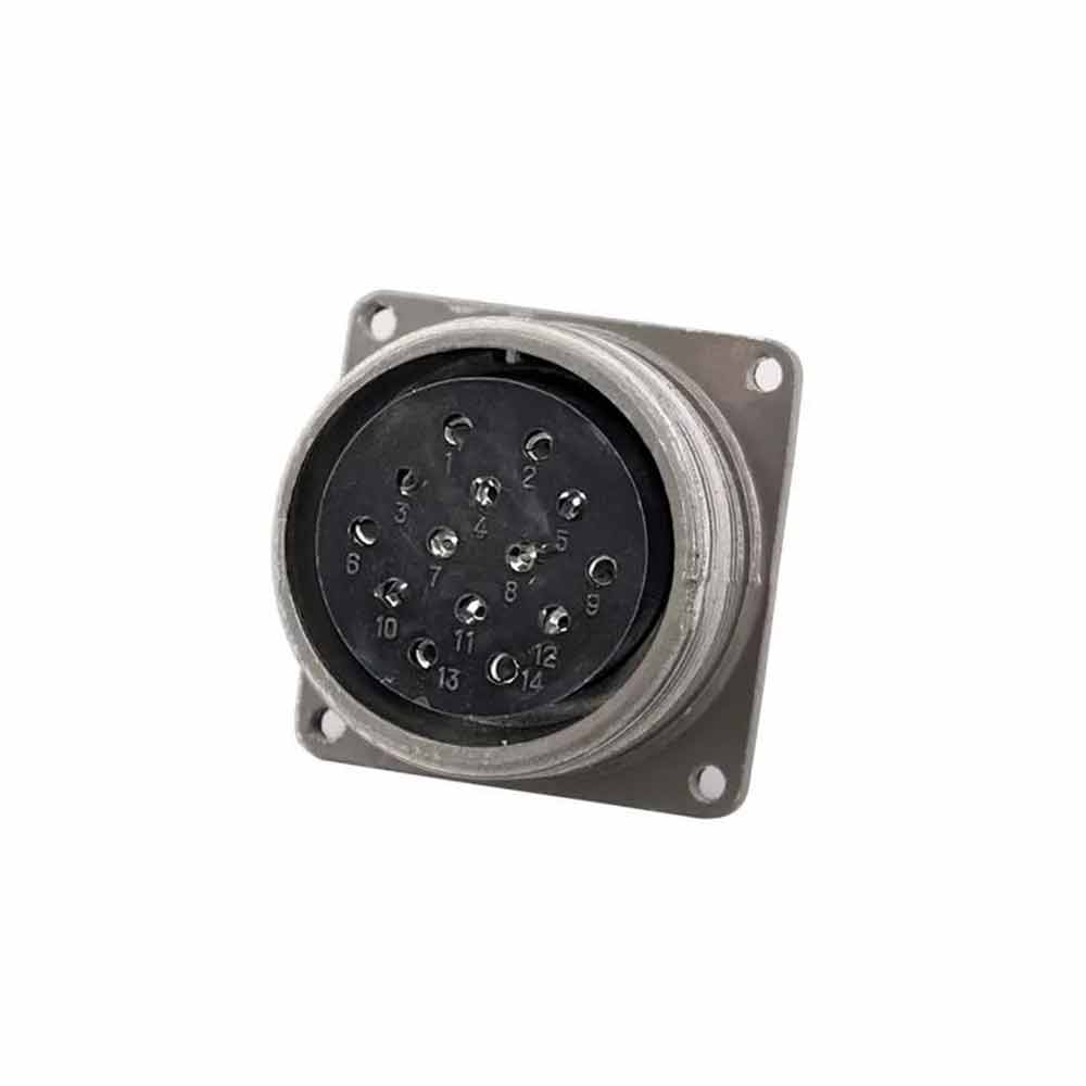 Elecbee P40 14 Pin Female Socket Reverse Flange P40K3A Aviation Connector