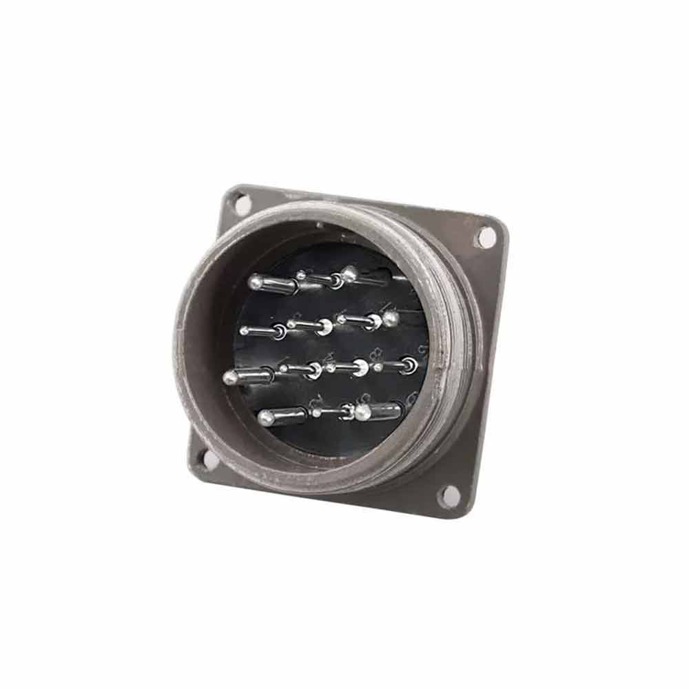 Elecbee P40 14 Pin Male Socket Straight Flange P40J5A Aviation Connector
