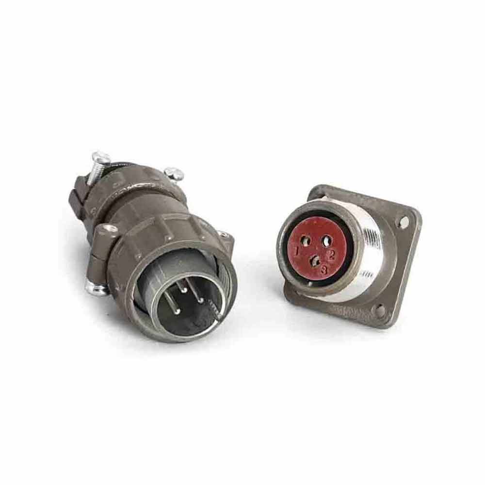 Elecbee P40 3 Pin Male Plug and Female Socket Reverse Set P40J1Q Pin + P40K1A Socket