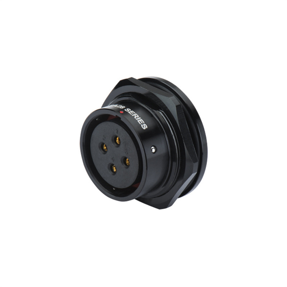 Elecbee SA2815/S26B Waterproof Female Socket Front-nut Mount Solder Black