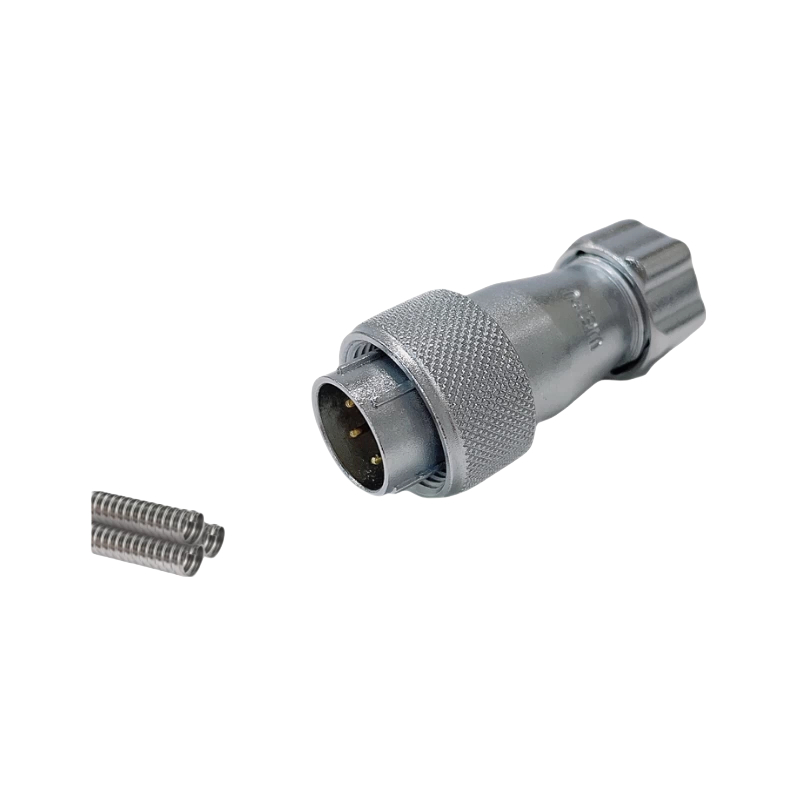 Metal Aviation Connector WS Series plug With Metal Hose WS16K4BTP Straight 4Bpin Female plug