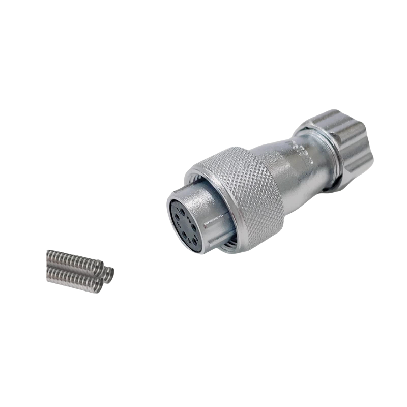 Metal Aviation Connector WS Series plug With Metal Hose WS16K4BTP Straight 4Bpin Female plug