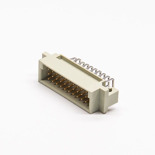 Elecbee Din 41612 Pcb Connector 30 Pin Right Angle A+B+C Three Rows Pcb Mount Male Panel Receptacles
