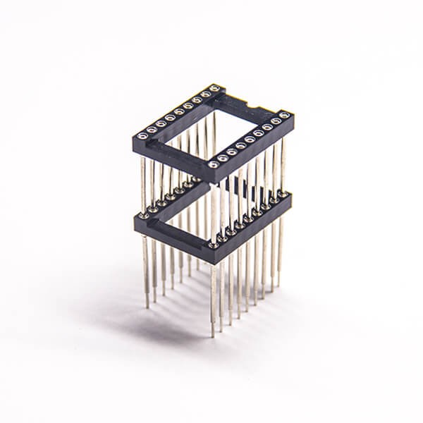 Elecbee 10pcs Dual Row Female Header Stright 2.54mm Picth IC Socket Dual Plastic
