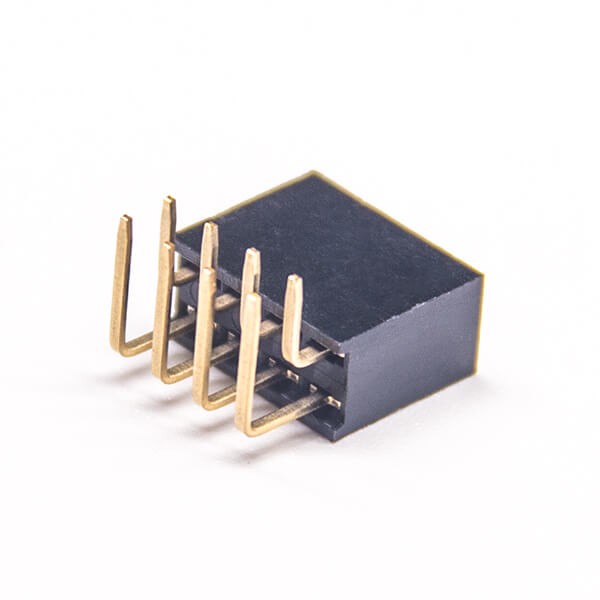 Elecbee 10pcs Right Angle Female Header Pin Connector Dual Row Y Type 2.54mm Picth