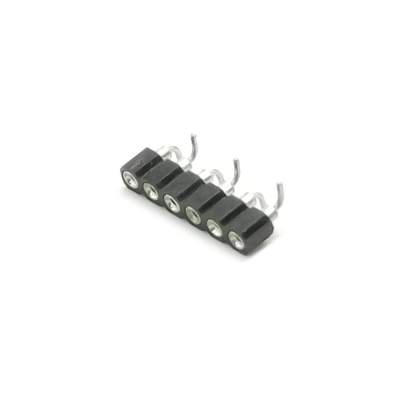 Elecbee 5pcs 6 Pin Female Header Single Row SMT 2.54mm Picth PCB Mount