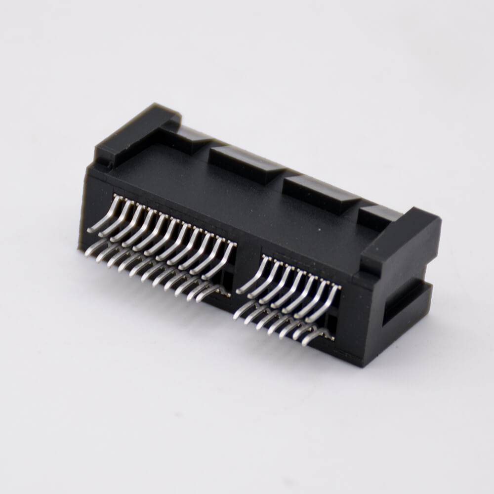 Elecbee PCIE Board Connector 36 Pin 1X Splint Type Black Memory Card Slot