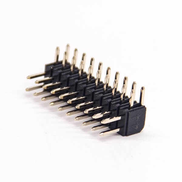 Elecbee 10pcs 2.0mm Pin Header Right Angle 20 Pin Double Row Through Hole for PCB Mount