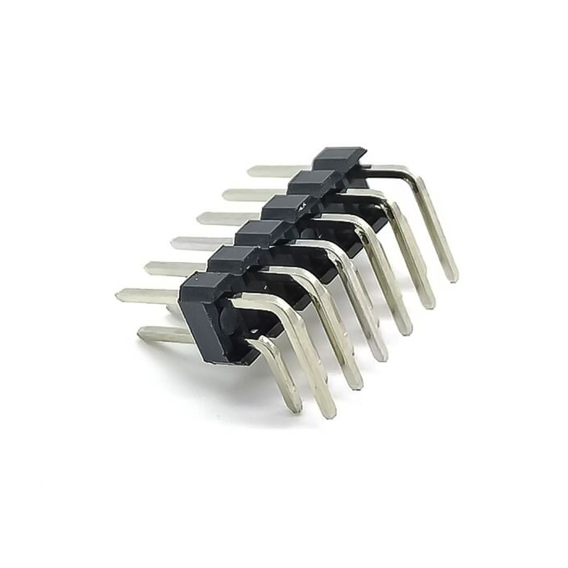 Elecbee 10pcs 2×6 Pin Right Angle Header DIP Type Double Row Gold Plating 2.54mm Pitch