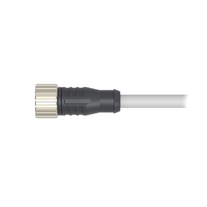 Elecbee M23 precast female plug elbow 19-11 core 8-port single channel drag chain cable PUR gray1m
