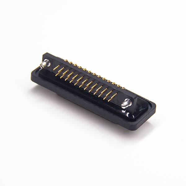 Elecbee D sub 25 Pin Standard IP67 Type 2 Rows Right Angle Through Hole Panel Mount 20pcs