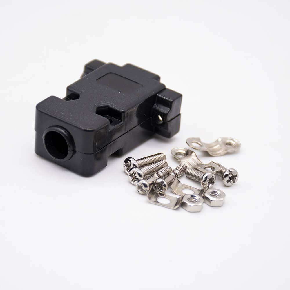 Elecbee D Sub Dust Cover Black Plastic Housing For D-sub 9Pin