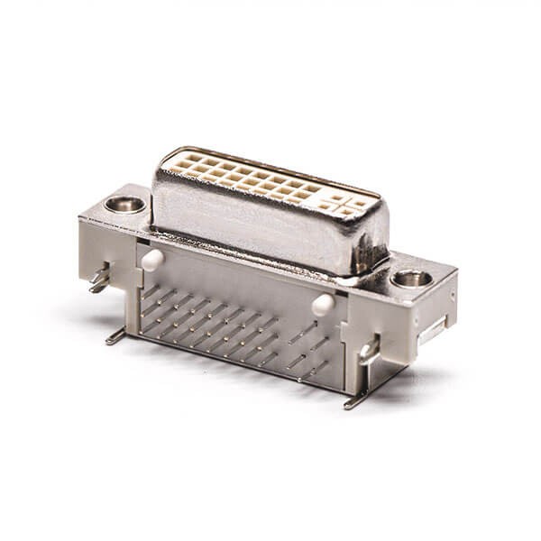 Elecbee 24+5 DVI Female Connector R/A White for PCB Mount