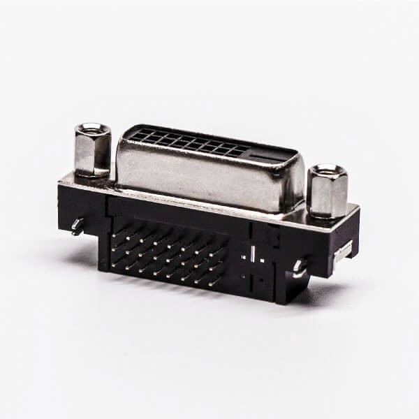 Elecbee DVI Female Right Angled Connector Black for PCB Mount