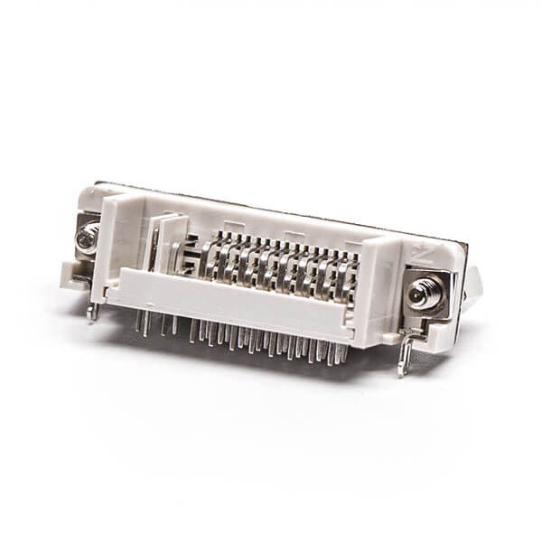 Elecbee DVI I 24+5 Pin R/A Connector White Though Hole Harpoon