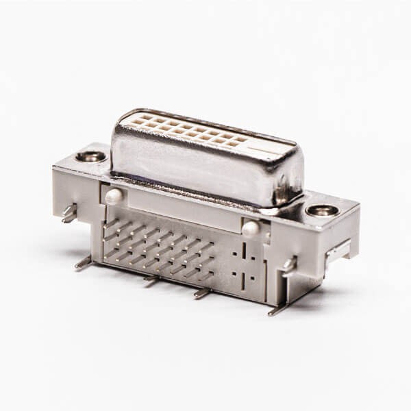 Elecbee DVI Panel Mount Connector 24+1 Female White for PCB Mount