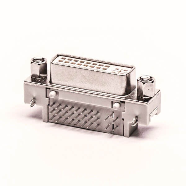 Elecbee DVI Panel Mount Coupler 24+5 Connector Right Angled