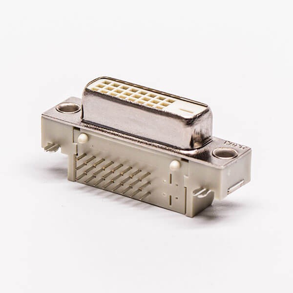 Elecbee DVI Patch Panel 24+1 Connector Right Angled DVI D Connector Though Hole