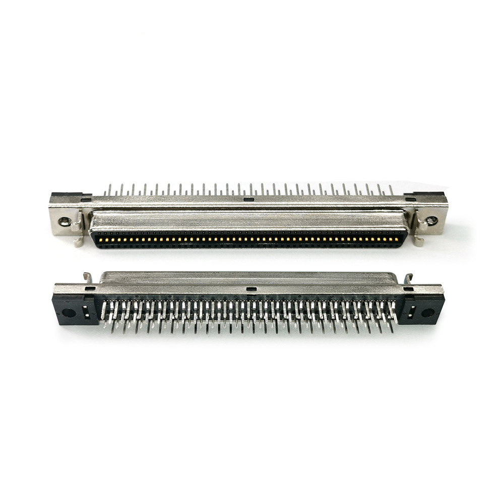 Elecbee SCSI Connector 100pin CN Type Straight Female DIP Type PCB Mount