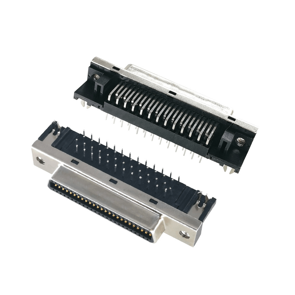 Elecbee SCSI Connector 50pin CN Type Right Angled Female DIP Type PCB Mount