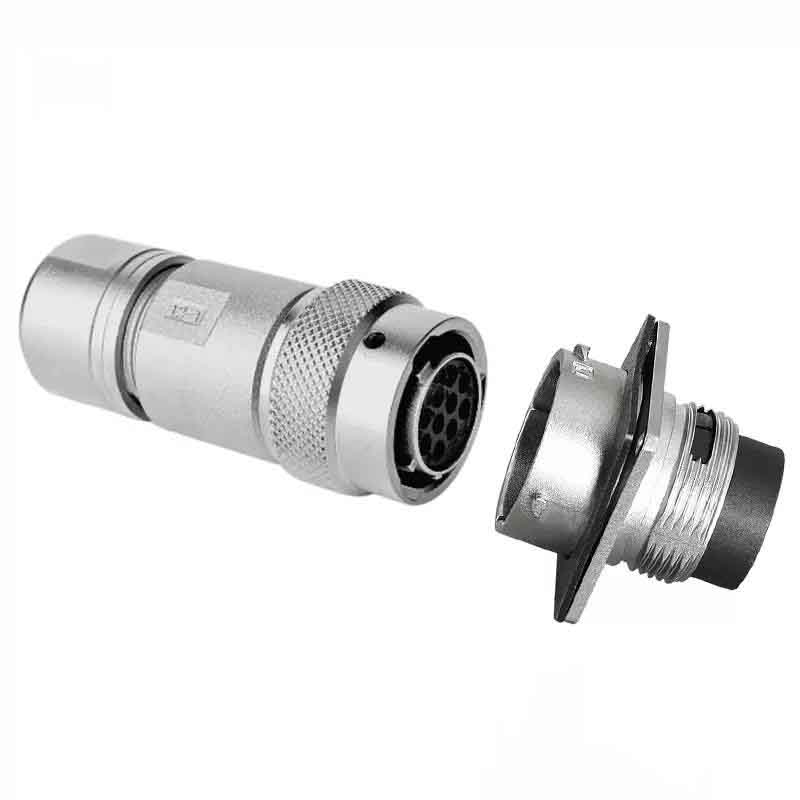 Elecbee 10Pin New Energy Vehicle Connector Crimp Terminal Metal Hood Plug Socket with 10 Male and 10 Female Terminals
