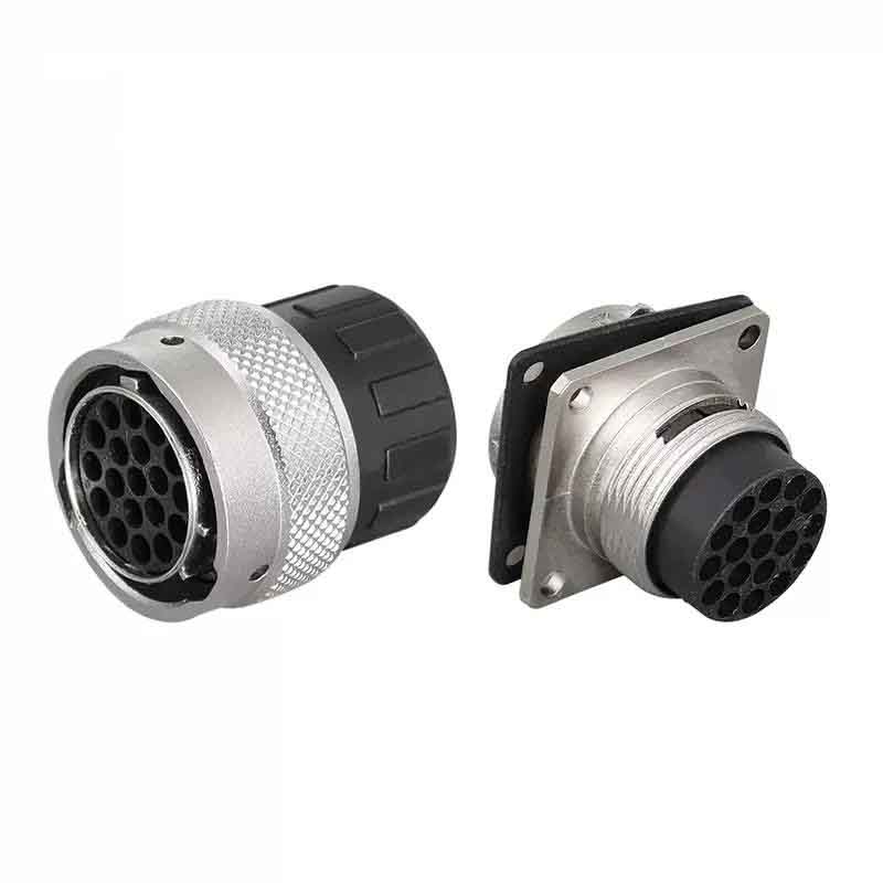 Elecbee 19Pin New Energy Vehicle Connector Crimp Terminal Plastic Hood Female Plug Socket with 19 Male and 19 Female Terminals