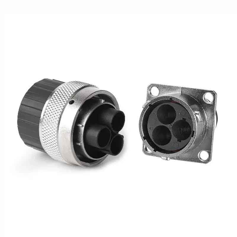 Elecbee 3Pin New Energy Vehicle Connector Crimp Terminal Plastic Hood Plug Socket with 3 Male and 3 Female Terminals