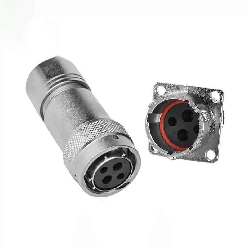 Elecbee 4Pin New Energy Vehicle Connector Crimp Terminal Metal Hood Plug Socket with 4 Male and 4 Female Terminals