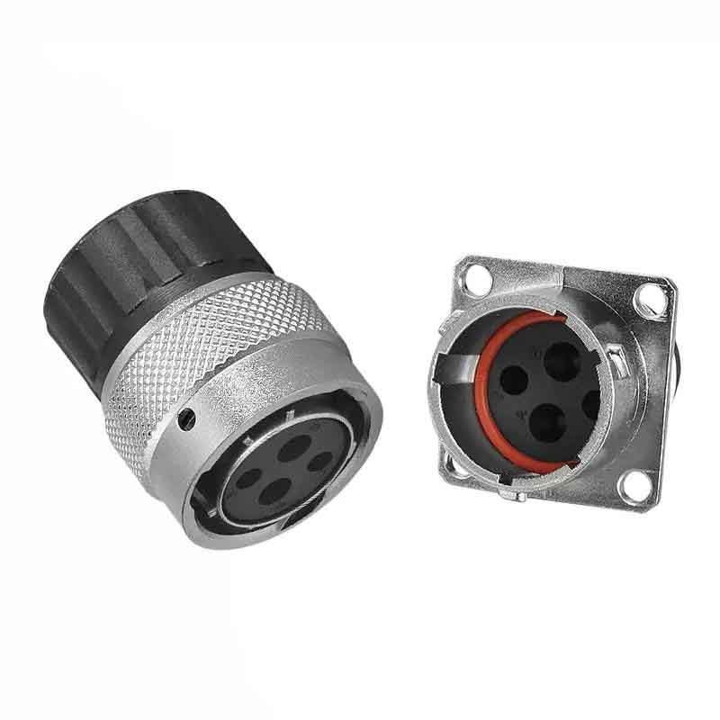 Elecbee 4Pin New Energy Vehicle Connector Crimp Terminal Plastic Hood Plug Socket with 4 Male and 4 Female Terminals