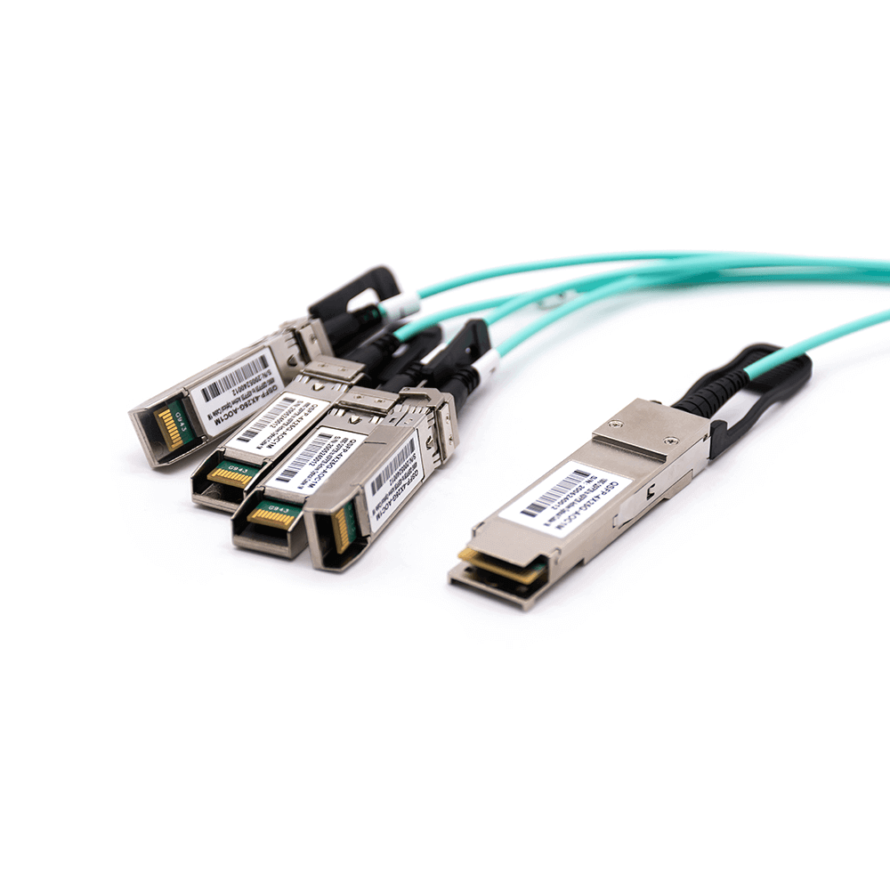 Elecbee QSFP28-4*25G-AOC1M 100G QSFP28 850nm QSFP28 to 4SFP28 MMF Optical Transceiver Module