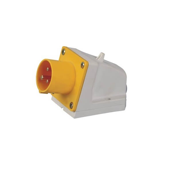 Elecbee 32A 3pin IEC60309 Socket 110V-130V 50/60Hz 2P+E 4h 2P+E IP44 CEE Industrial Surface Mount Pin Receptacle with Box