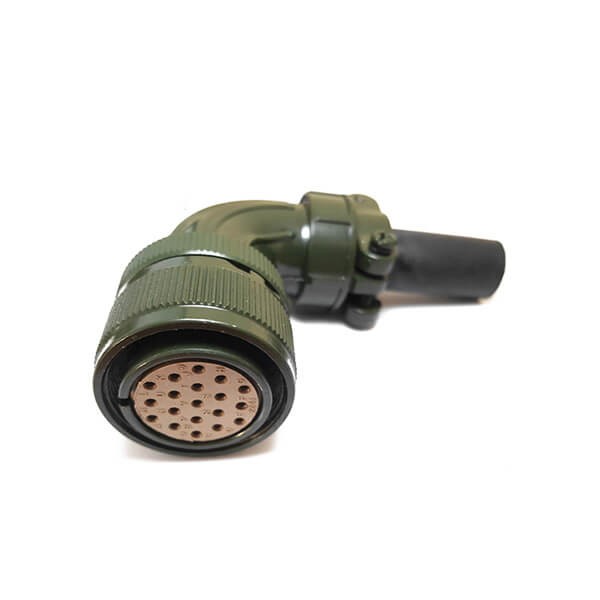 Elecbee Mil-Spec Connector MS5015 Series 5pcs Threaded MS3108A22-14S silvering 19pin Right Angle  Solder Type Plug