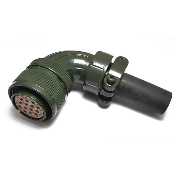 Elecbee Mil-Spec Connector MS5015 Series 5pcs Threaded MS3108A22-19S gild 14pin Right Angle  Solder Type Plug