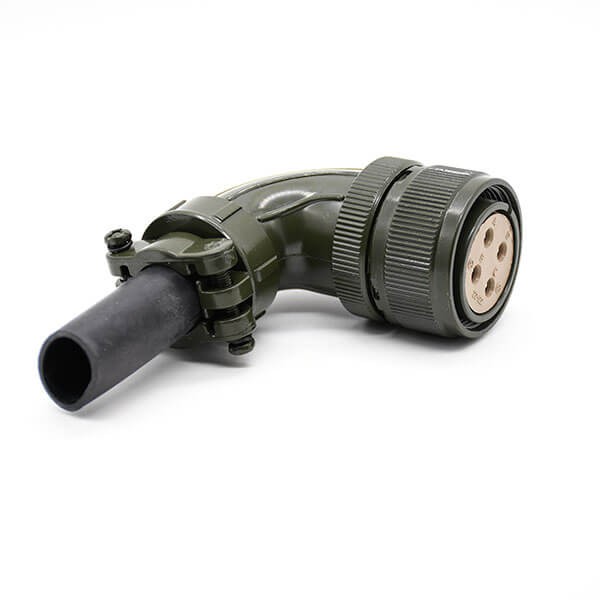 Elecbee Mil-Spec Connector MS5015 Series 5pcs Threaded MS3108A22-22S silvering 4pin Right Angle  Solder Type Plug