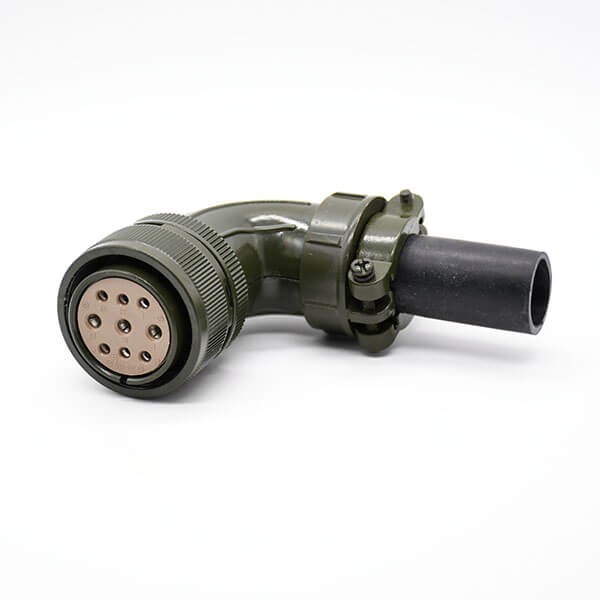Elecbee Mil-Spec Connector MS5015 Series 5pcs Threaded MS3108A24-11S gild 9pin Right Angle  Solder Type Plug