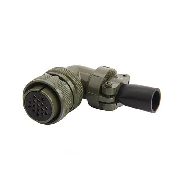 Elecbee Mil-Spec Connector MS5015 Series 5pcs Threaded MS3108A24-5S gild 16pin Right Angle  Solder Type Plug
