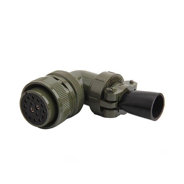 Elecbee Mil-Spec Connector MS5015 Series 5pcs Threaded MS3108A24-7S gild 16pin Right Angle  Solder Type Plug