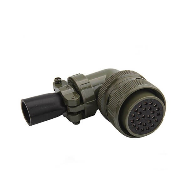 Elecbee Mil-Spec Connector MS5015 Series 5pcs Threaded MS3108A28-12S gild 26pin Right Angle  Solder Type Plug
