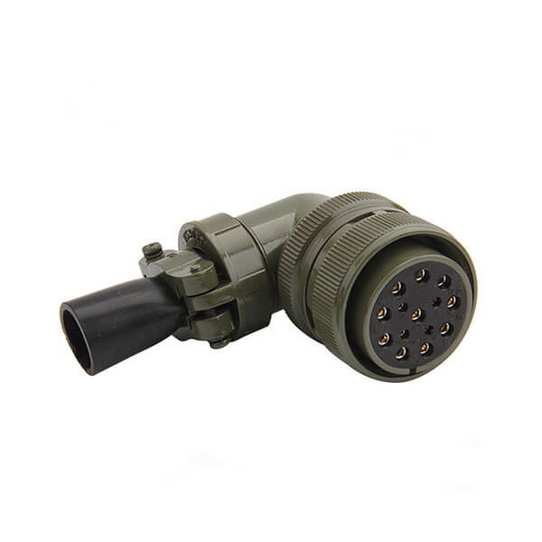 Elecbee Mil-Spec Connector MS5015 Series 5pcs Threaded MS3108A28-20S gild 14pin Right Angle  Solder Type Plug
