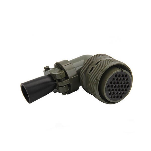 Elecbee Mil-Spec Connector MS5015 Series 5pcs Threaded MS3108A28-21S gild 37pin Right Angle  Solder Type Plug