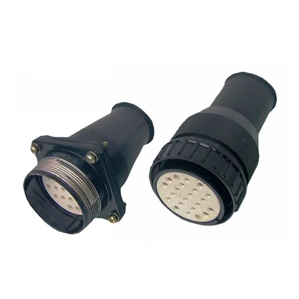 Elecbee Male Female Plug Socket Traction Motor Connector JL Male Without Contacts 32 Pin Panel Mount 180°Solder Bayonet Coupling