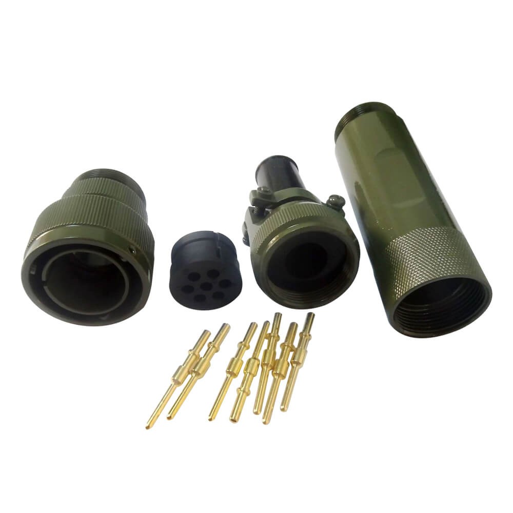Elecbee Rail Connectors 180°Bayonet Coupling JL Plug Male 7 Pin American-Standard Traction Motor Connector