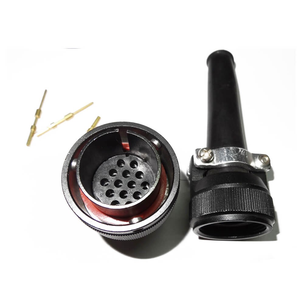 Elecbee Speed Rail Connectors JL 14 Pin 180 Degree Bayonet Coupling Solder Plug Male Traction Motor Connector