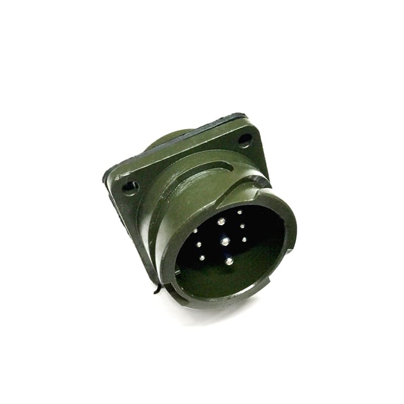 Elecbee MS3102A20-18 Circular Connector MIL-DTL-5015 Series Box Mount Receptacle 9 Contacts Solder Pin Bayonet Connector