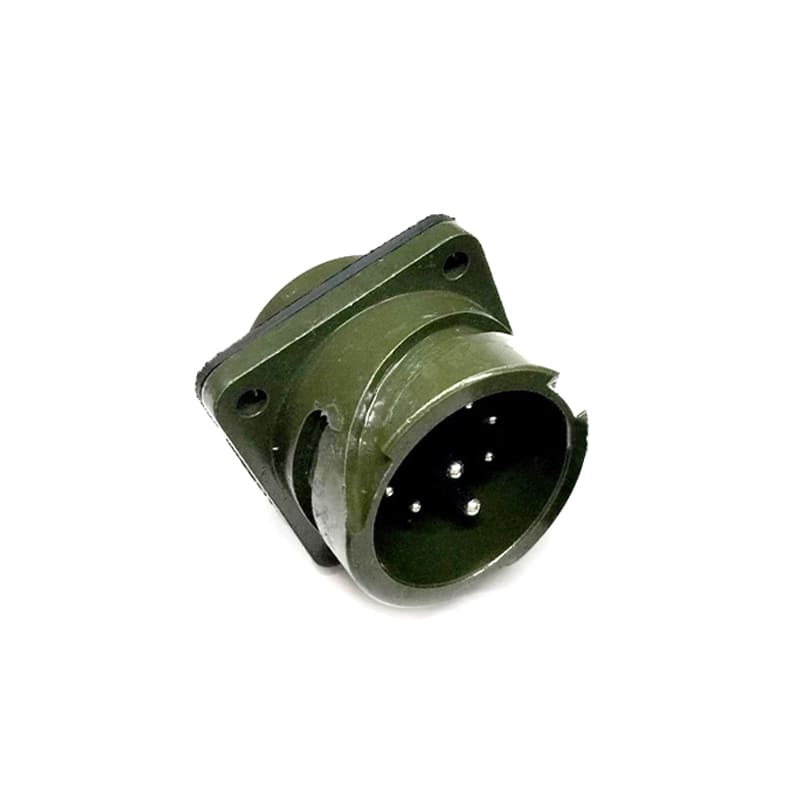 Elecbee MS3102A20-7 Circular Connector MIL-DTL-5015 Series Box Mount Receptacle 8 Contacts Solder Pin Bayonet Connector