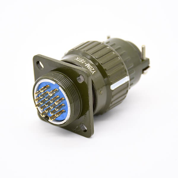 Elecbee Y28M-19ZJ 19 Pins Cylindrical Circular Connector Army Green male-female 20pcs