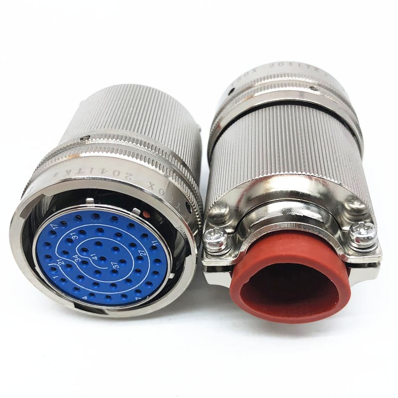 Elecbee Electrical Circular Connectors Y50X-2041TK2 Y50X-2041ZJ10 41 Pin Straight Bayonet Coupling Cable Solder Cup
