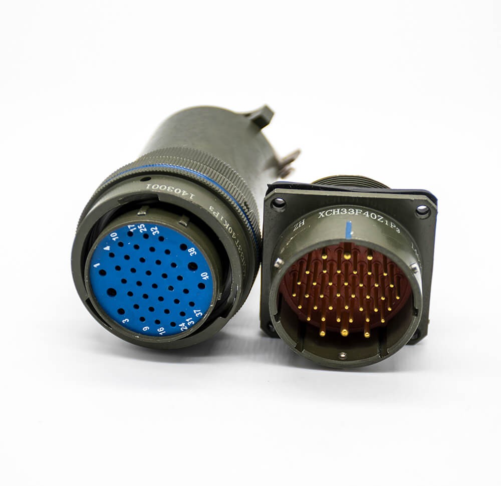 Elecbee XCH 33 Shell 40Pin Bayonet Coupling Socket Panel Mount Solder Cup Plug Cable Solder Male Butt-Joint Female Connector