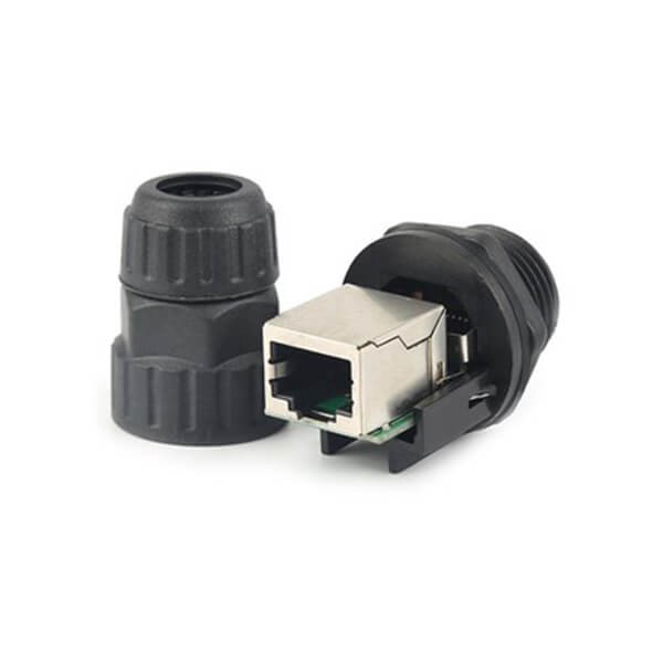 Elecbee Waterproof Connector RJ45 IP68 10mm Hole 8 Core Network Female Connector with PCB Board 20pcs